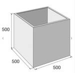 Květináč Lite Cube 2 – 50 × 50 × 50 cm PRESBETON NOVA hladký bílý
